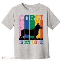 Retro Corgi Is My Love Toddler T-Shirt thumb 0