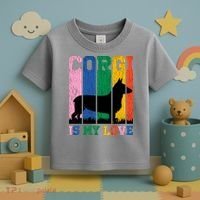 Retro Corgi Is My Love Toddler T-Shirt thumb 3