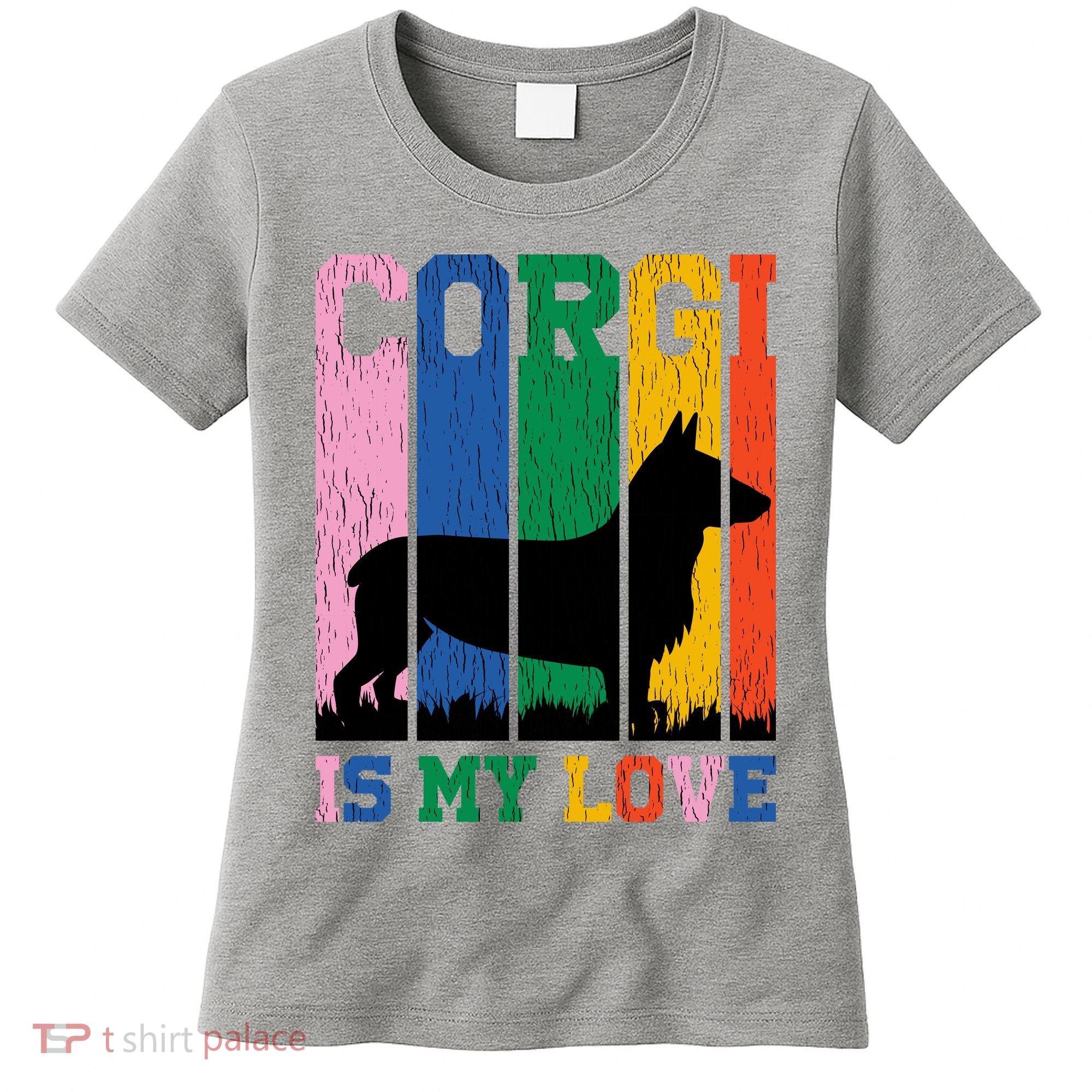 Retro Corgi Is My Love Women's T-Shirt