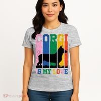 Retro Corgi Is My Love Women's T-Shirt thumb 4