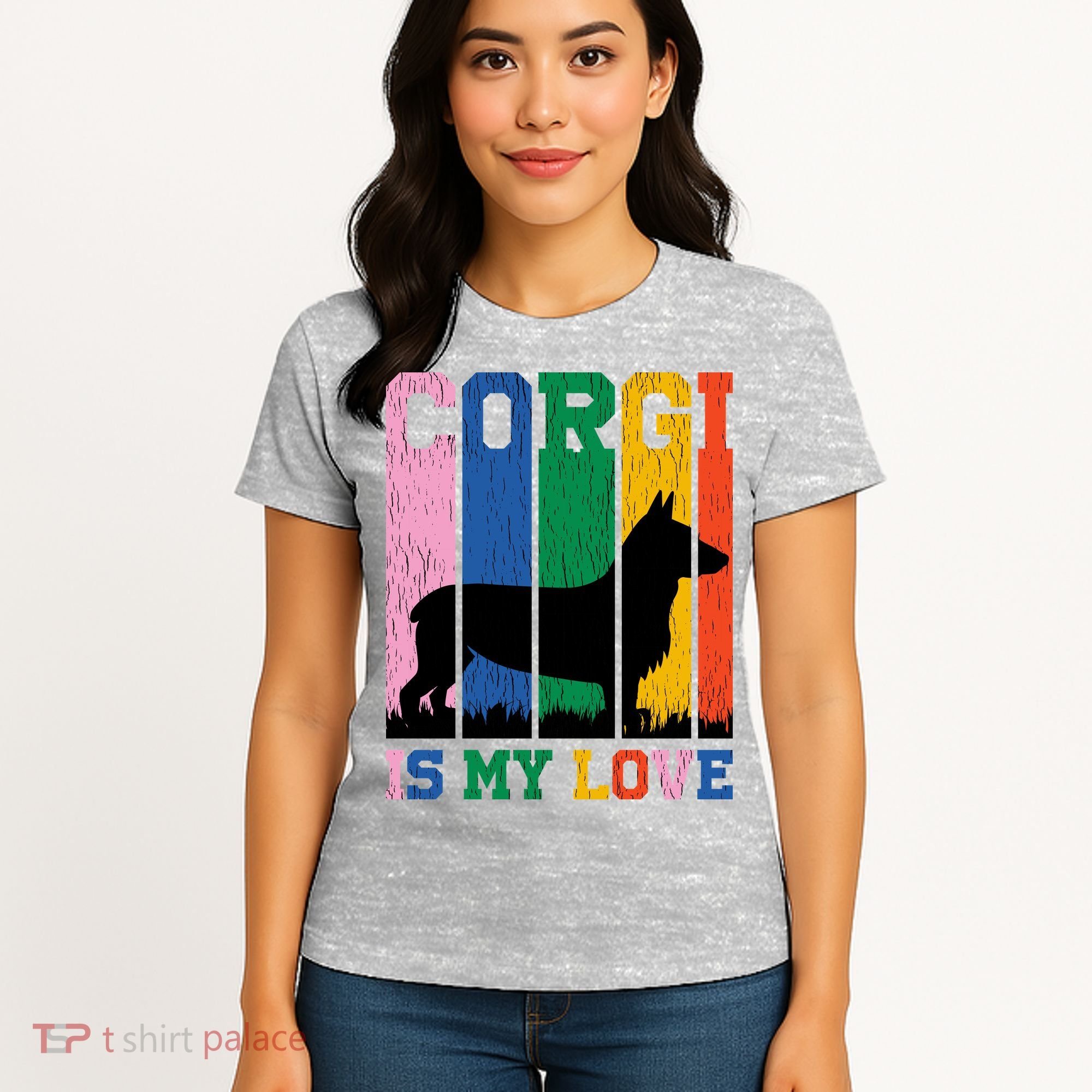 Retro Corgi Is My Love Women's T-Shirt