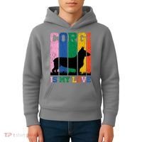 Retro Corgi Is My Love Kids Hoodie thumb 4