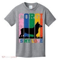Retro Corgi Is My Love Kids T-Shirt thumb 0
