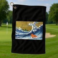 Ruby Cavalier King Charles Spaniel Golf Towel thumb 1