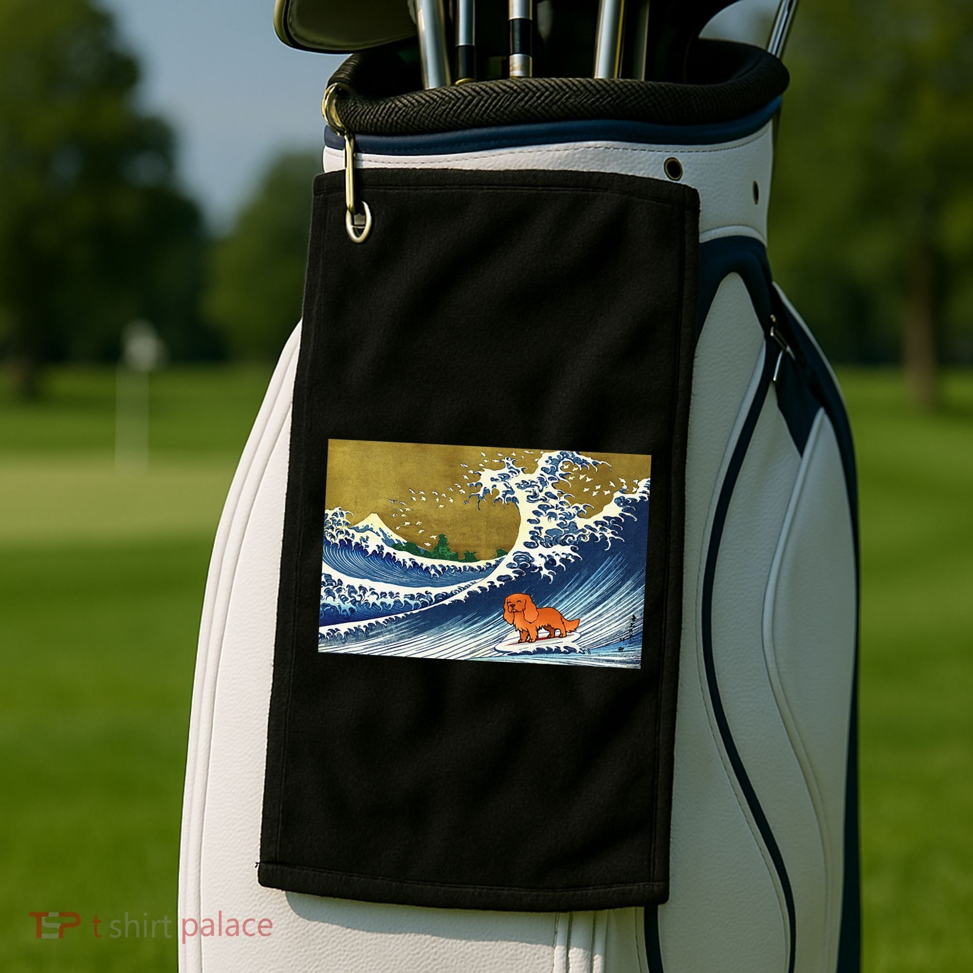 Ruby Cavalier King Charles Spaniel Golf Towel
