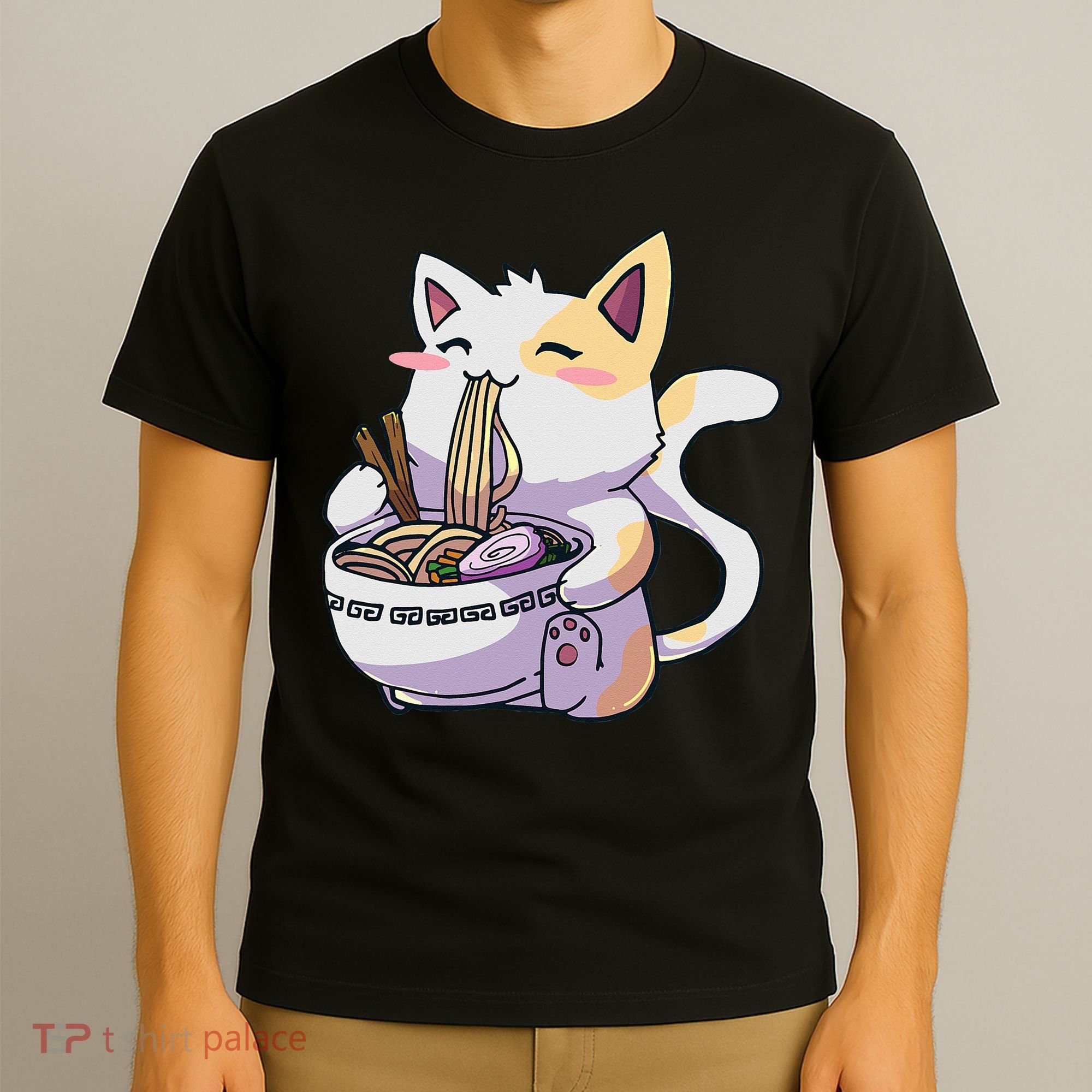 Ramen Cat Kawaii Anime Japanese Kawaii Neko T-Shirt