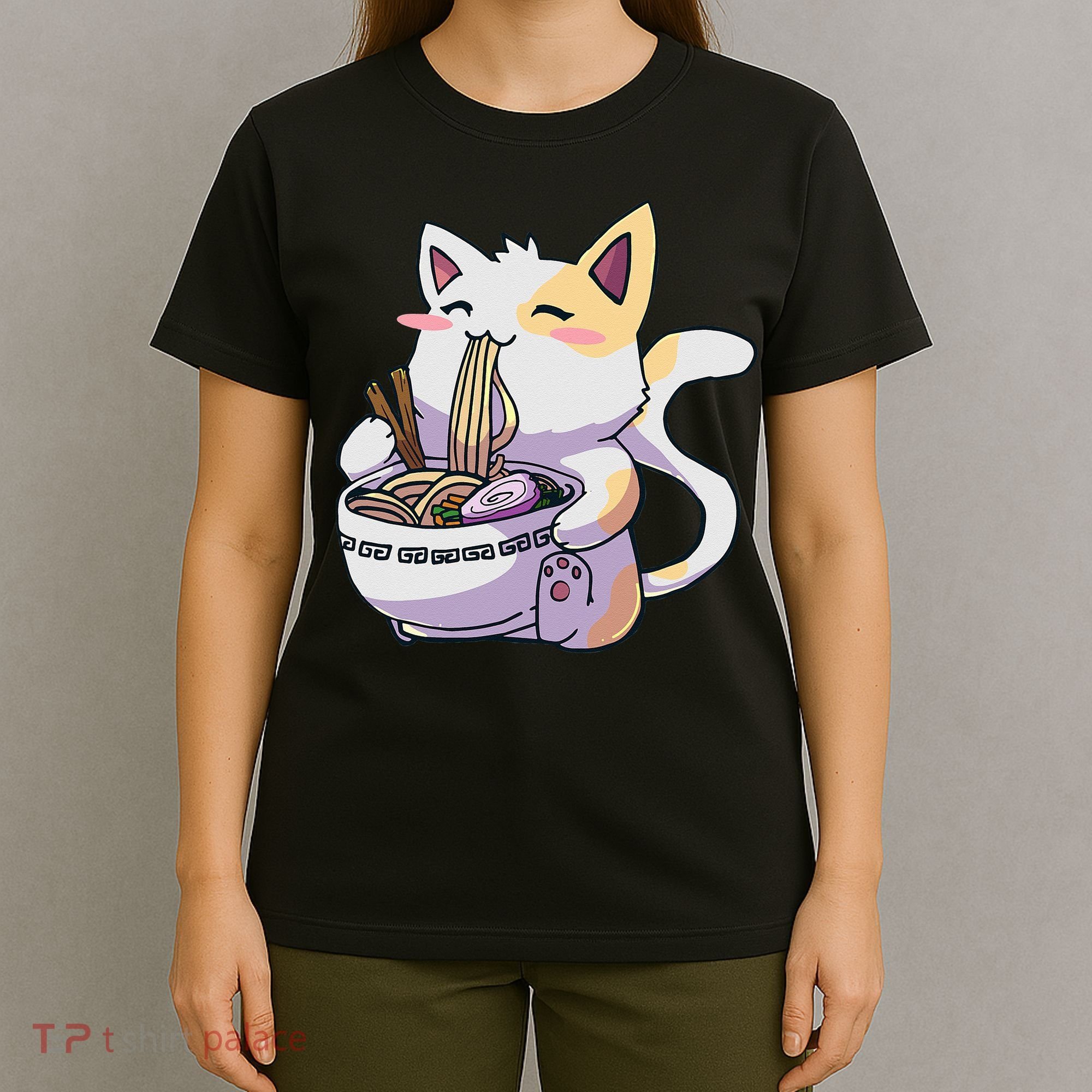 Ramen Cat Kawaii Anime Japanese Kawaii Neko T-Shirt
