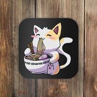Ramen Cat Kawaii Anime Japanese Kawaii Neko Coaster thumb 0