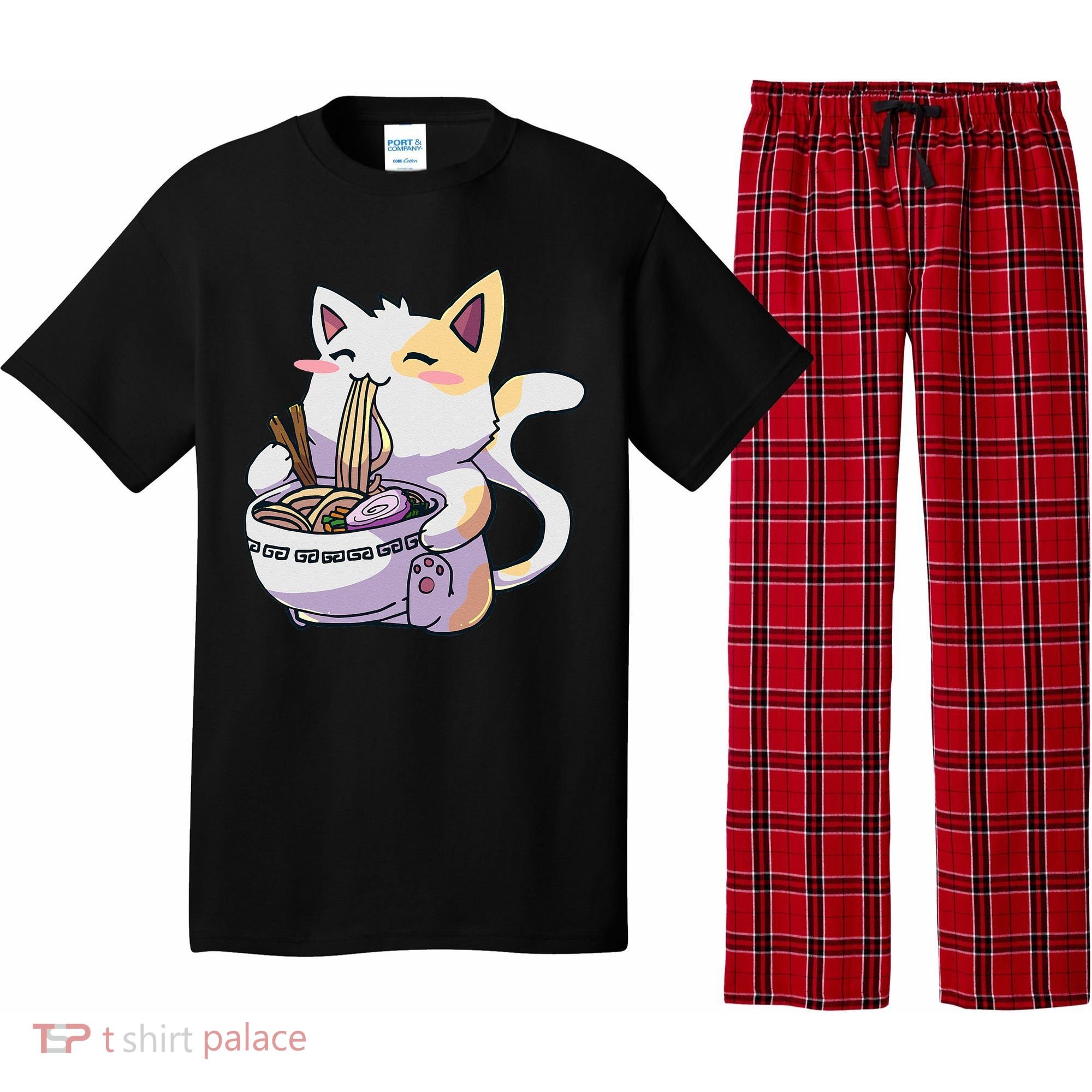 Ramen Cat Kawaii Anime Japanese Kawaii Neko Pajama Set