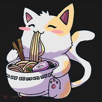 Ramen Cat Kawaii Anime Japanese Kawaii Neko Polo thumb 3