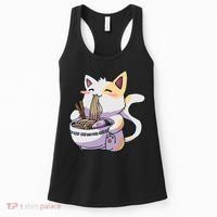 Ramen Cat Kawaii Anime Japanese Kawaii Neko Women's Tank Top thumb 0