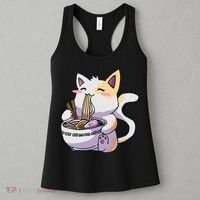 Ramen Cat Kawaii Anime Japanese Kawaii Neko Women's Tank Top thumb 3