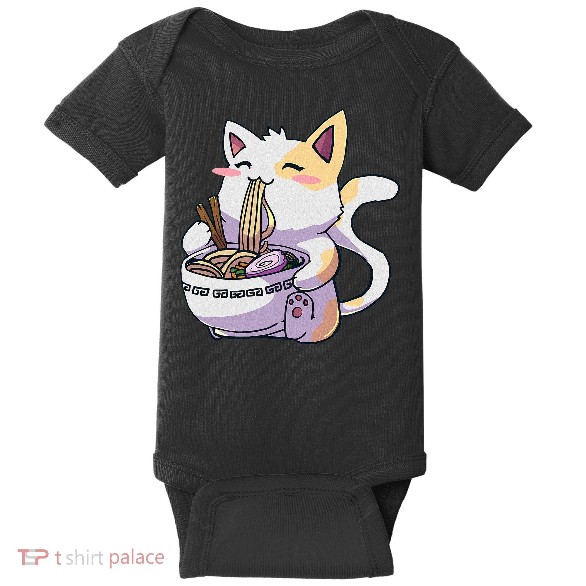 Ramen Cat Kawaii Anime Japanese Kawaii Neko Baby Bodysuit