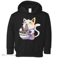 Ramen Cat Kawaii Anime Japanese Kawaii Neko Toddler Hoodie thumb 0