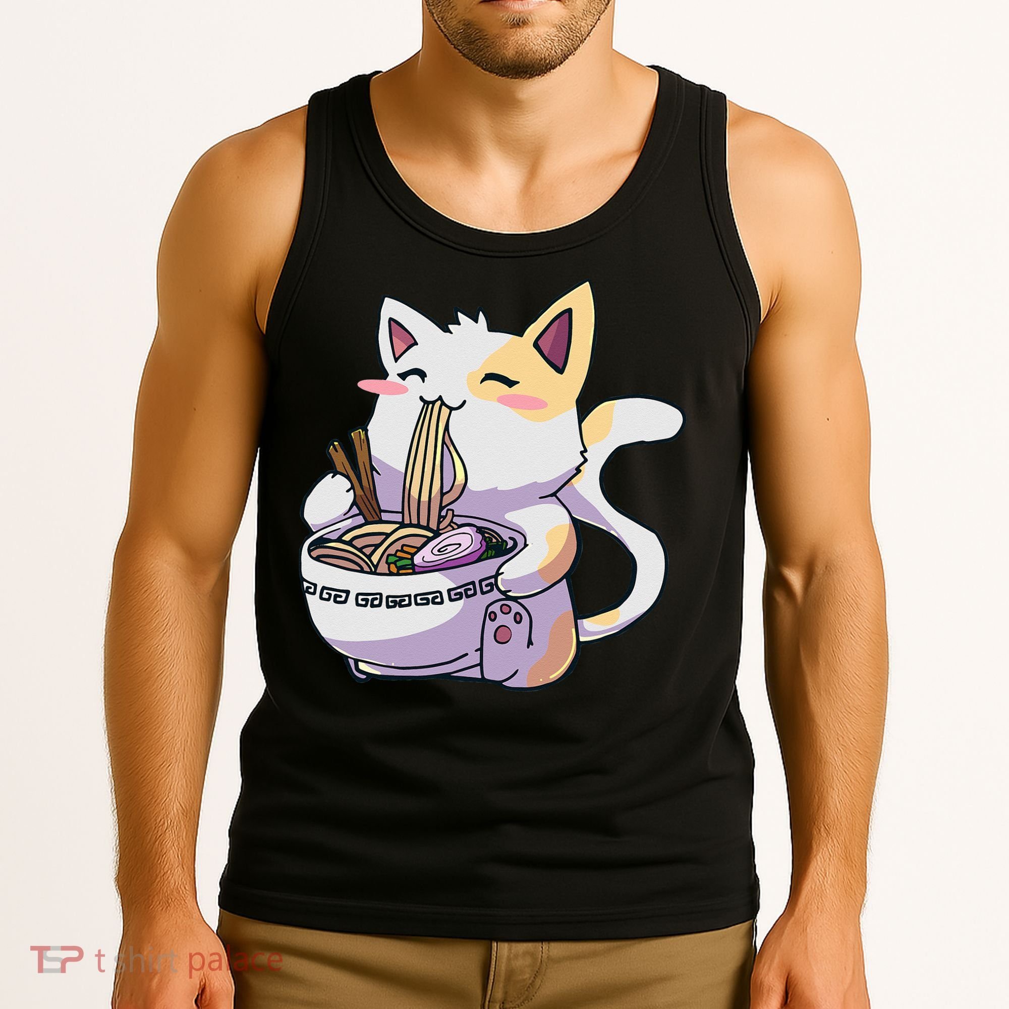 Ramen Cat Kawaii Anime Japanese Kawaii Neko Tank Top
