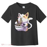 Ramen Cat Kawaii Anime Japanese Kawaii Neko Toddler T-Shirt thumb 0