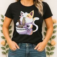 Ramen Cat Kawaii Anime Japanese Kawaii Neko Women's T-Shirt thumb 2