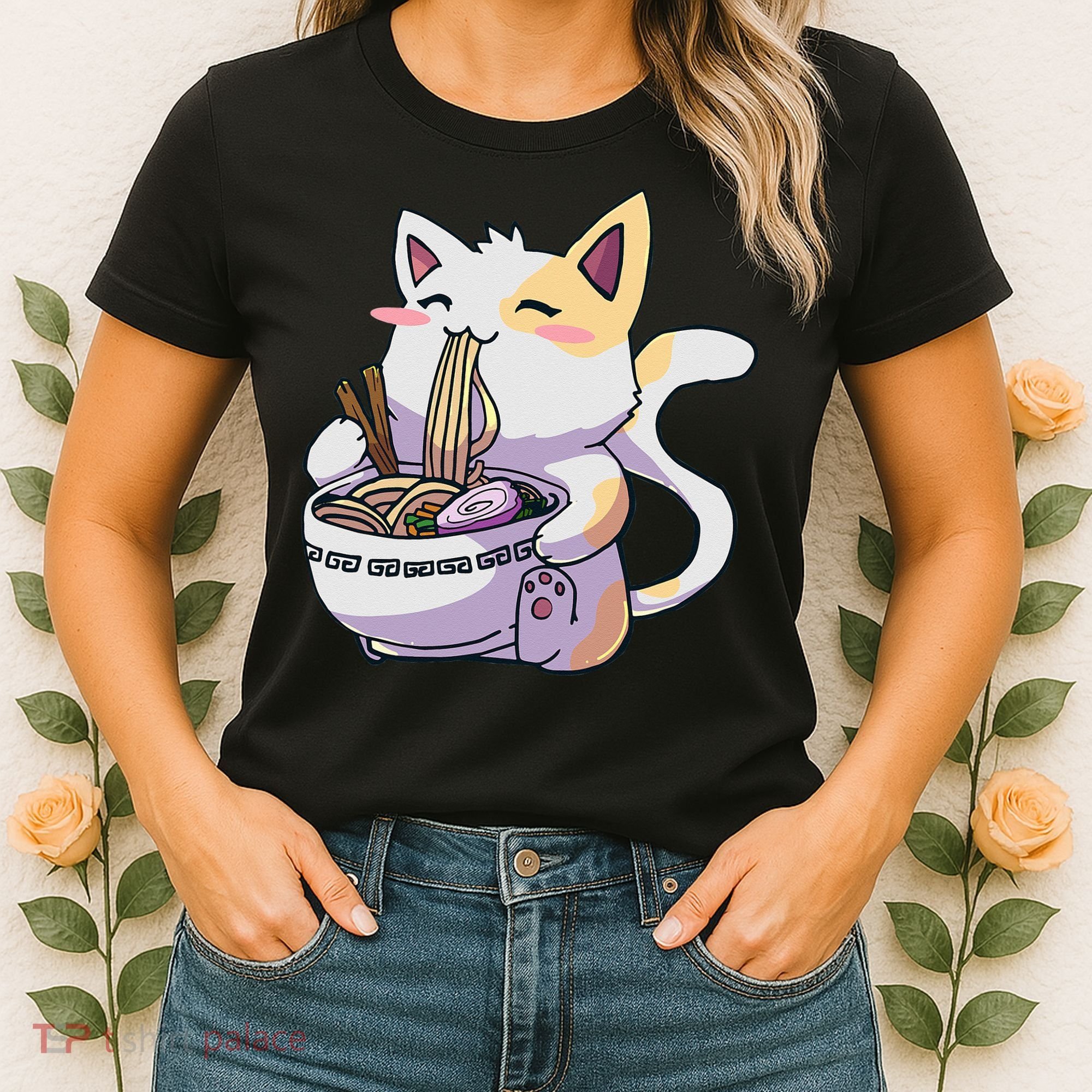 Ramen Cat Kawaii Anime Japanese Kawaii Neko Women's T-Shirt