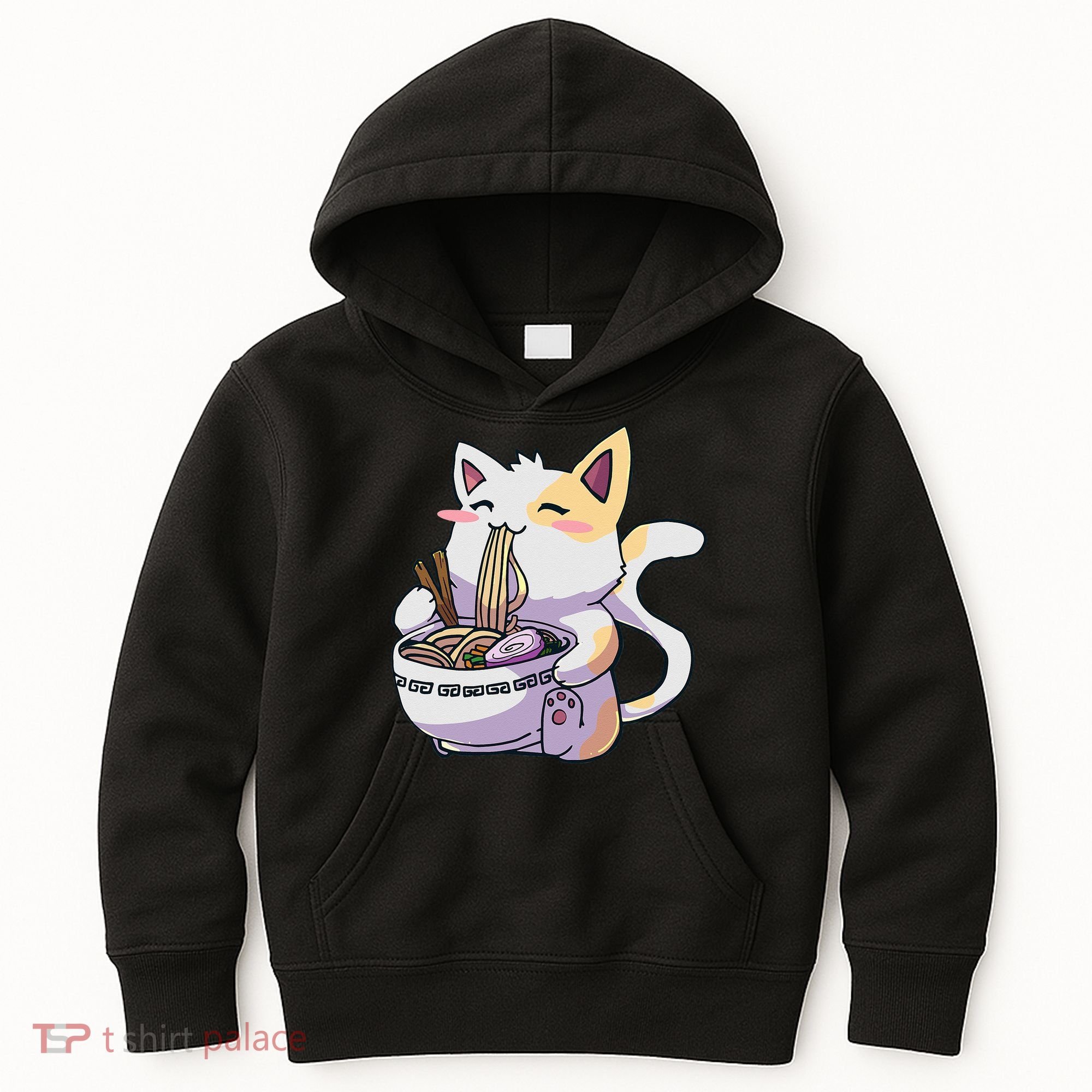 Ramen Cat Kawaii Anime Japanese Kawaii Neko Kids Hoodie