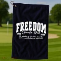 Rip Charlie Kirk Rest In Peace A True American Hero Golf Towel thumb 1