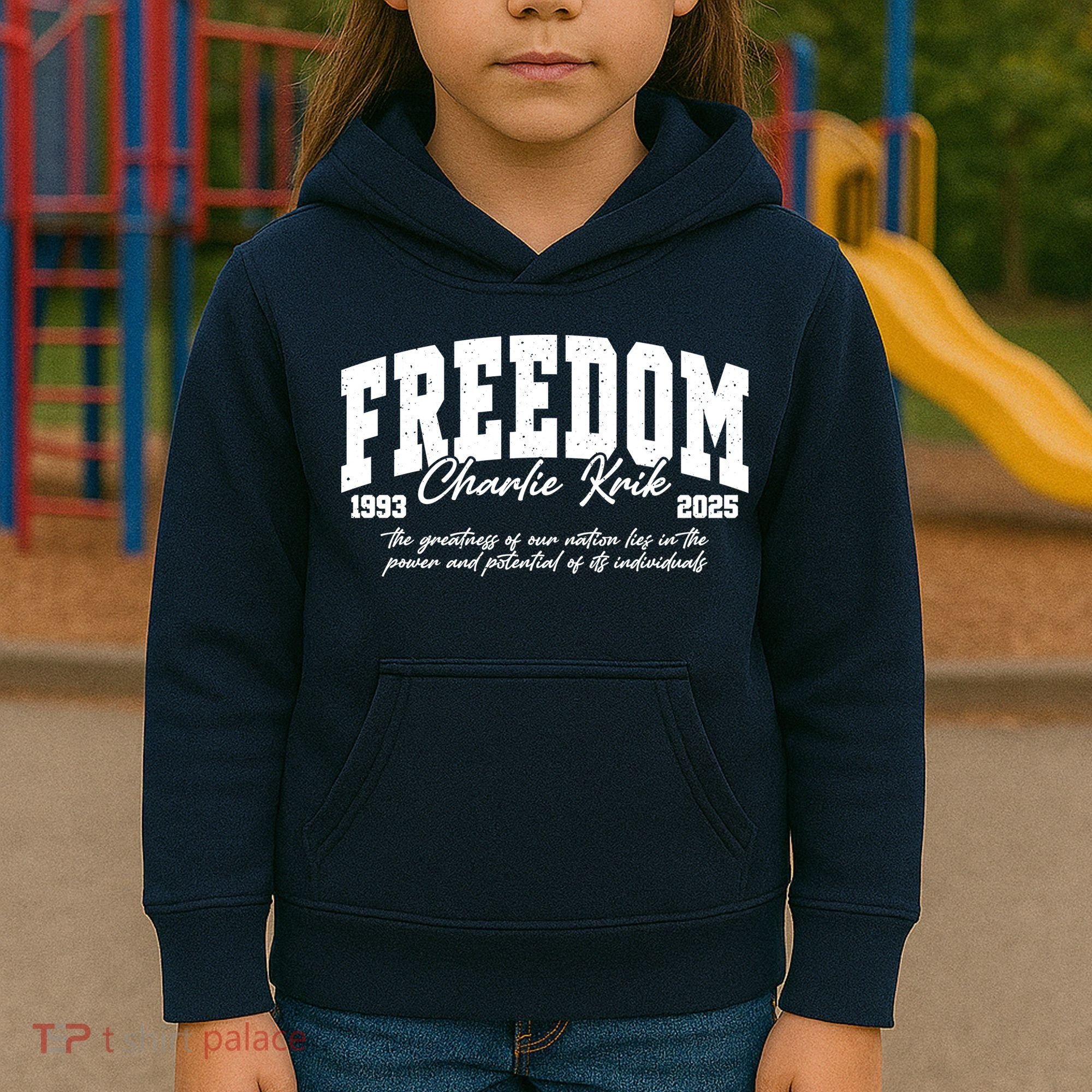Rip Charlie Kirk Rest In Peace A True American Hero Kids Hoodie