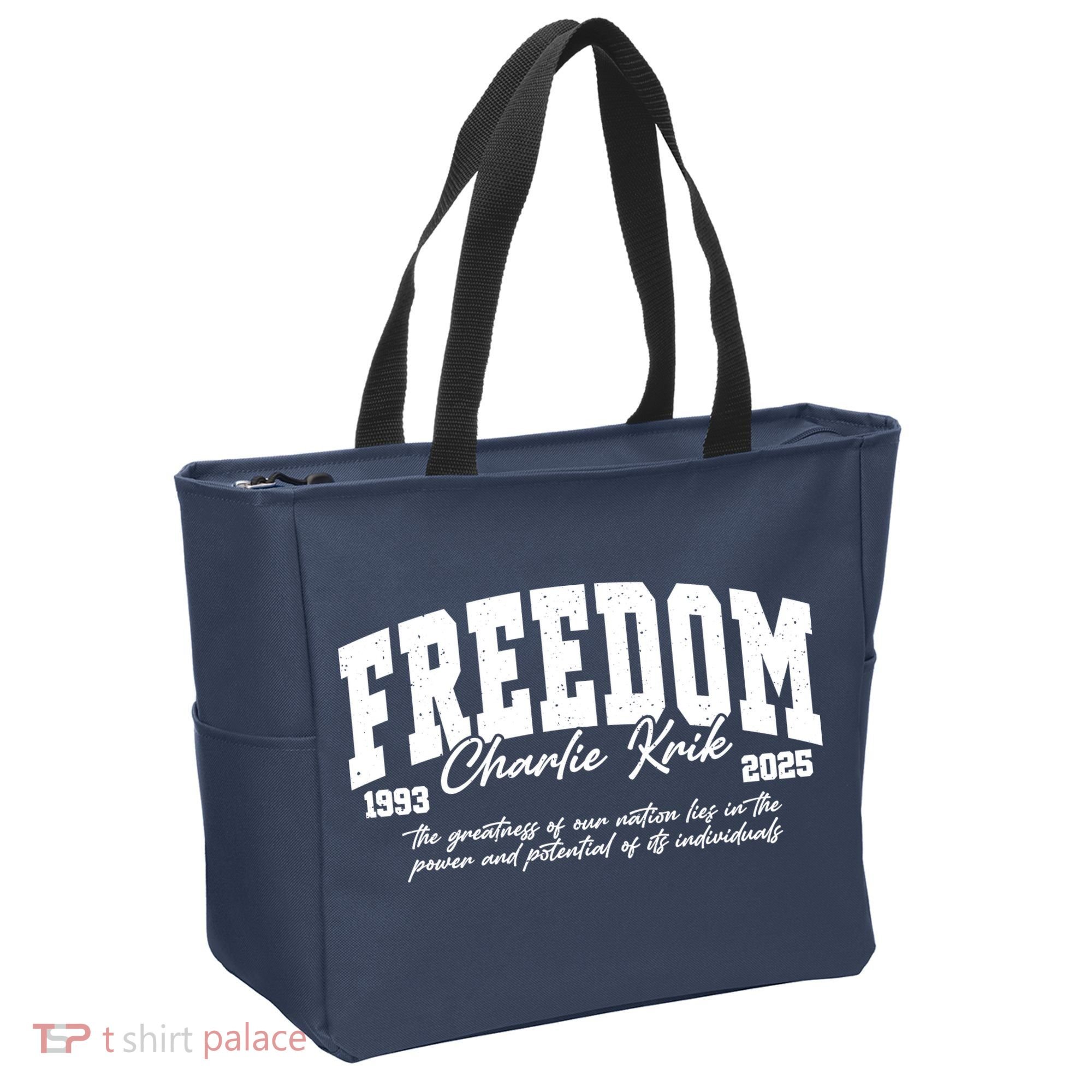 Rip Charlie Kirk Rest In Peace A True American Hero Tote Bag