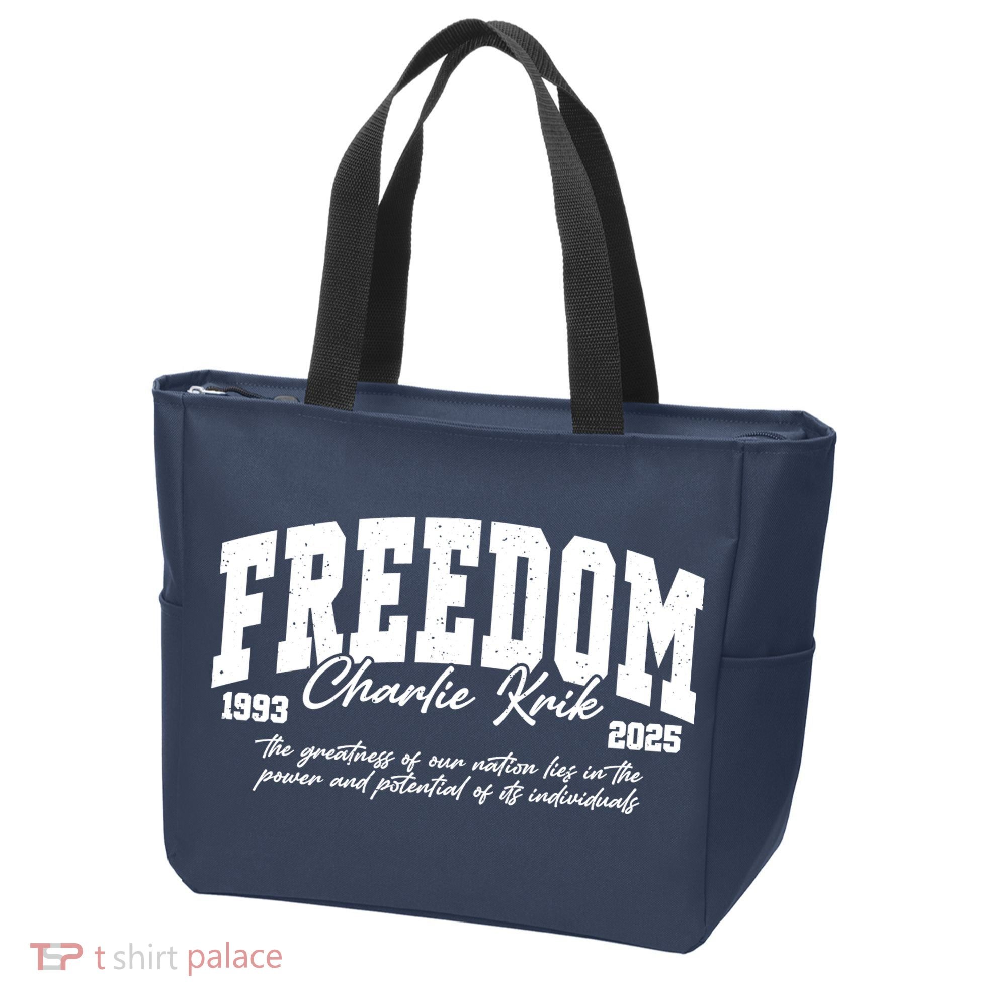 Rip Charlie Kirk Rest In Peace A True American Hero Tote Bag