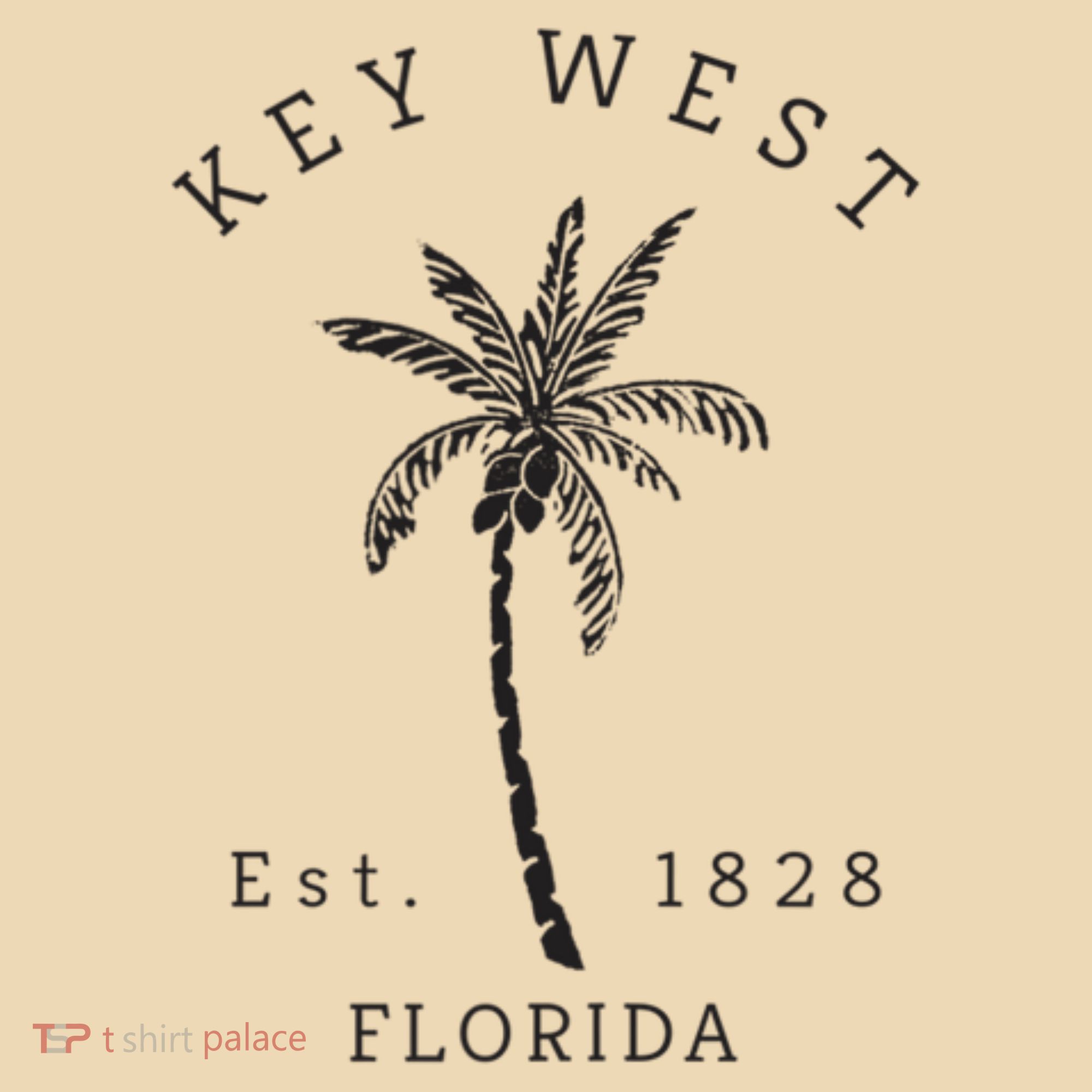 Retro Cool Key West Florida Palm Tree Novelty Tote Bag