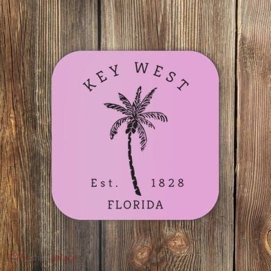 Retro Cool Key West Florida Palm Tree Novelty Coaster