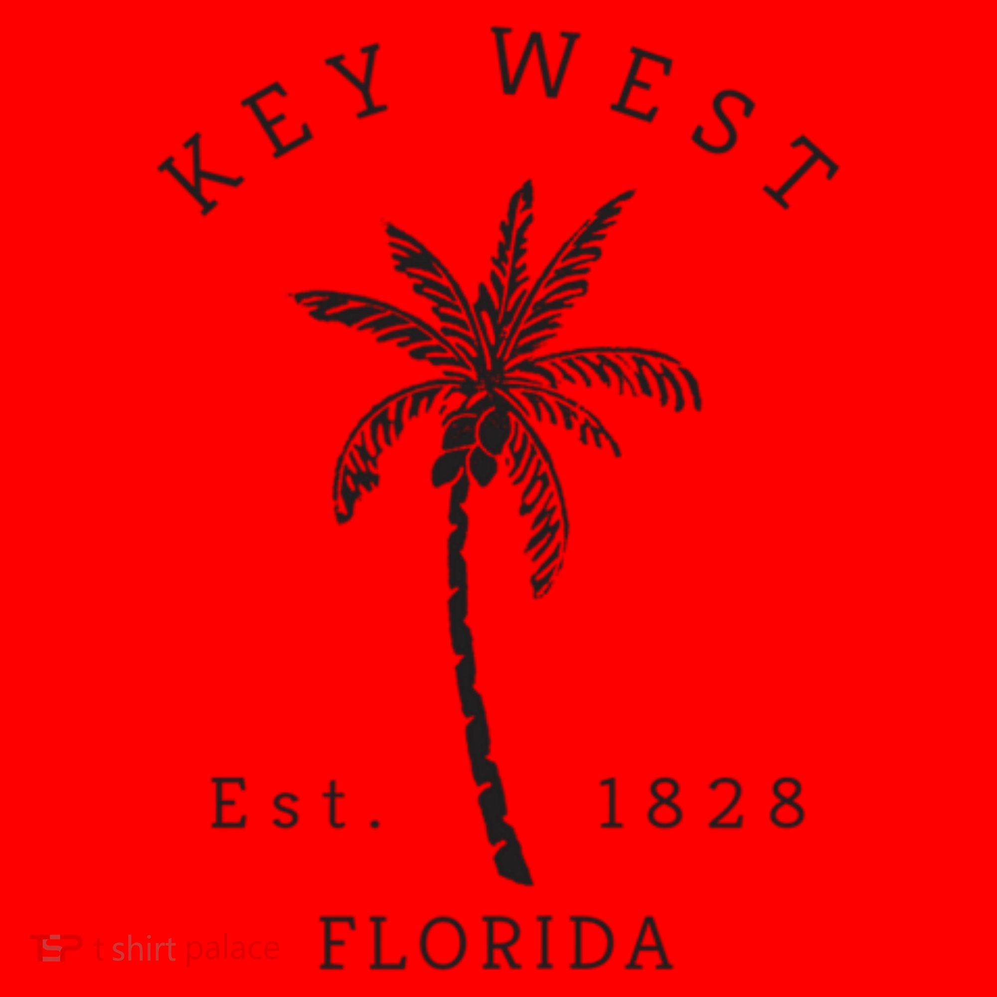 Retro Cool Key West Florida Palm Tree Novelty Santa Hat