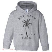 Retro Cool Key West Florida Palm Tree Novelty Toddler Hoodie thumb 0