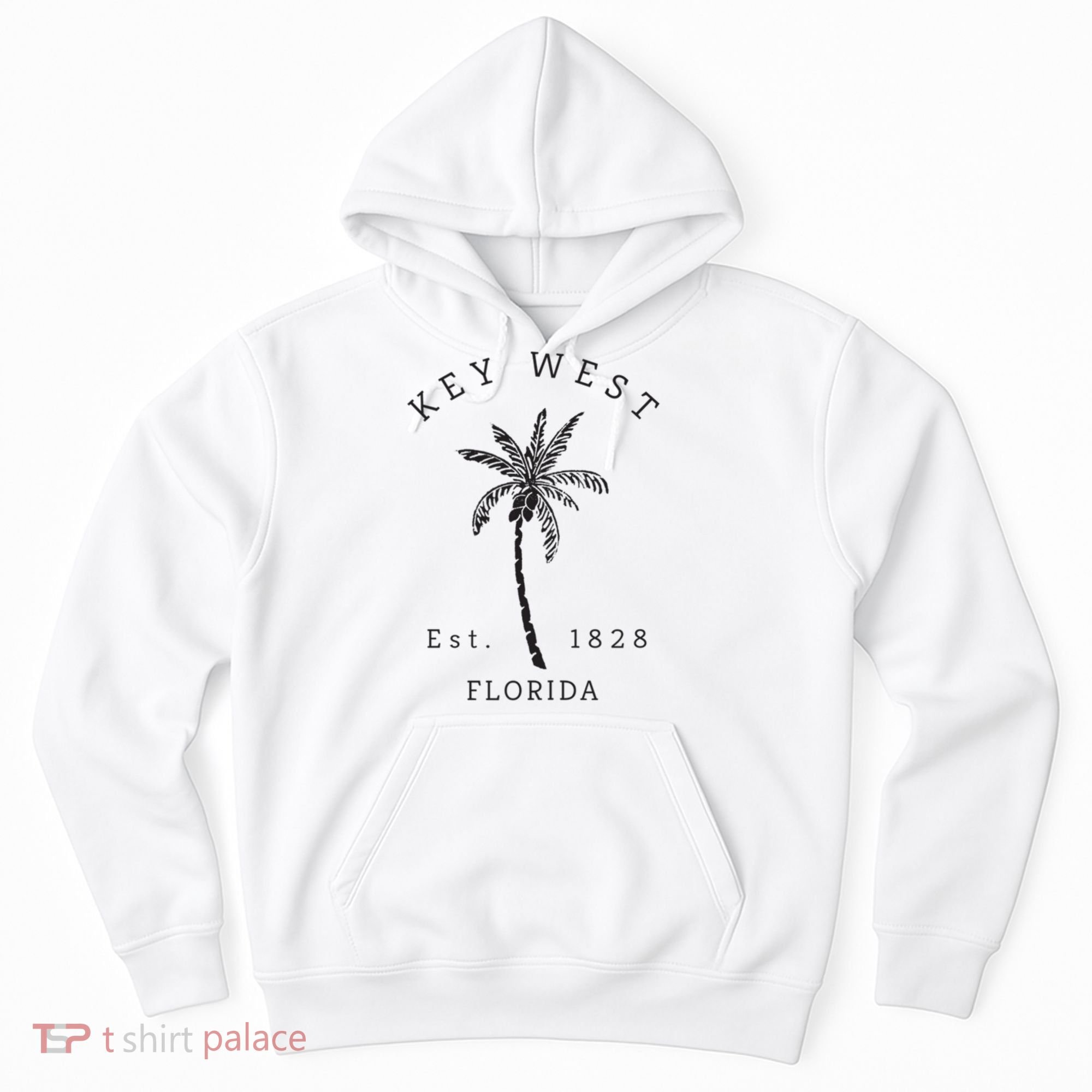 Retro Cool Key West Florida Palm Tree Novelty Hoodie