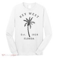 Retro Cool Key West Florida Palm Tree Novelty Long Sleeve Shirt thumb 0