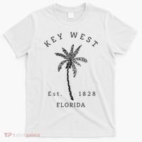 Retro Cool Key West Florida Palm Tree Novelty T-Shirt thumb 0