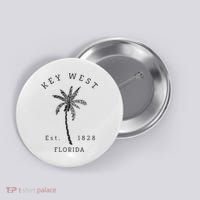 Retro Cool Key West Florida Palm Tree Novelty Button thumb 0