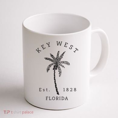 Retro Cool Key West Florida Palm Tree Novelty Coffee Mug back