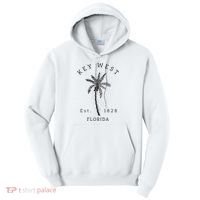 Retro Cool Key West Florida Palm Tree Novelty Tall Hoodie thumb 0