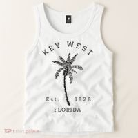 Retro Cool Key West Florida Palm Tree Novelty Tank Top thumb 2