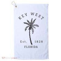 Retro Cool Key West Florida Palm Tree Novelty Golf Towel thumb 0