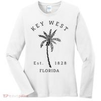 Retro Cool Key West Florida Palm Tree Novelty Women's Long Sleeve Shirt thumb 0