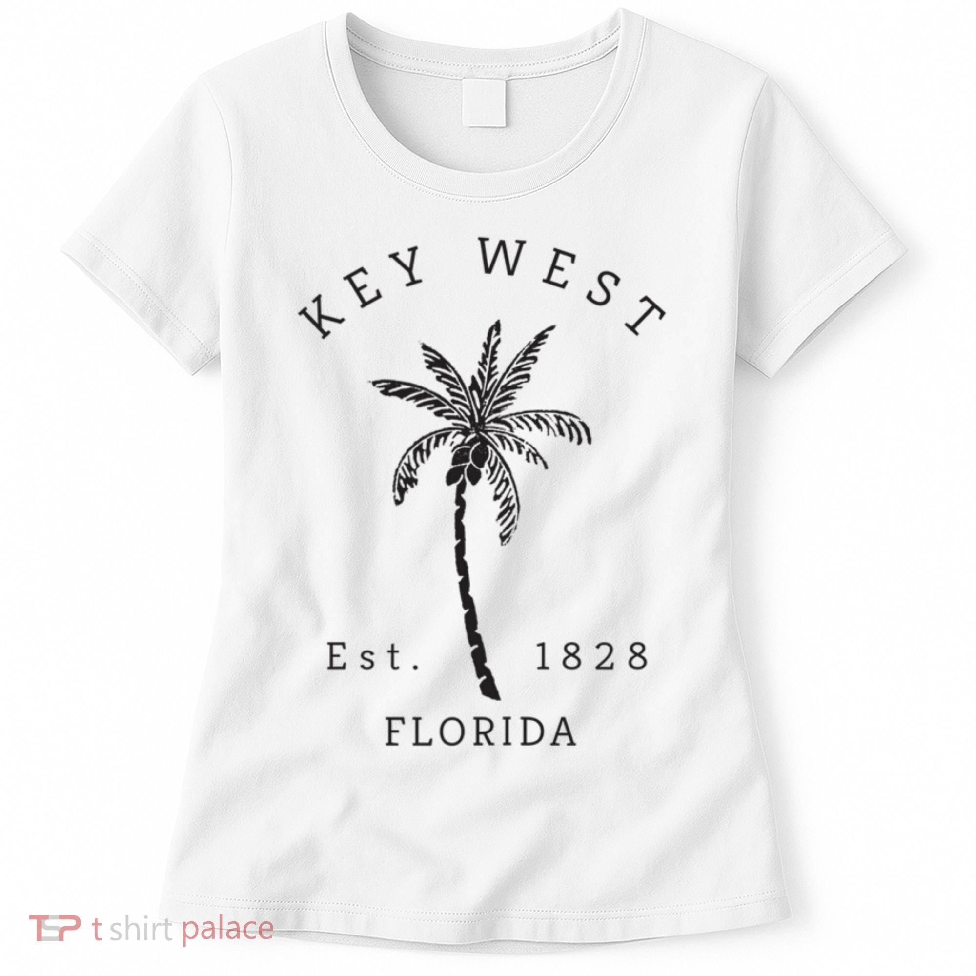 Retro Cool Key West Florida Palm Tree Novelty Women's T-Shirt