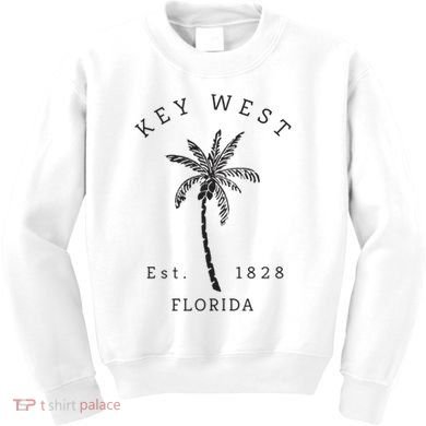Retro Cool Key West Florida Palm Tree Novelty Kids Sweatshirt
