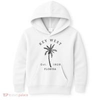Retro Cool Key West Florida Palm Tree Novelty Kids Hoodie thumb 0
