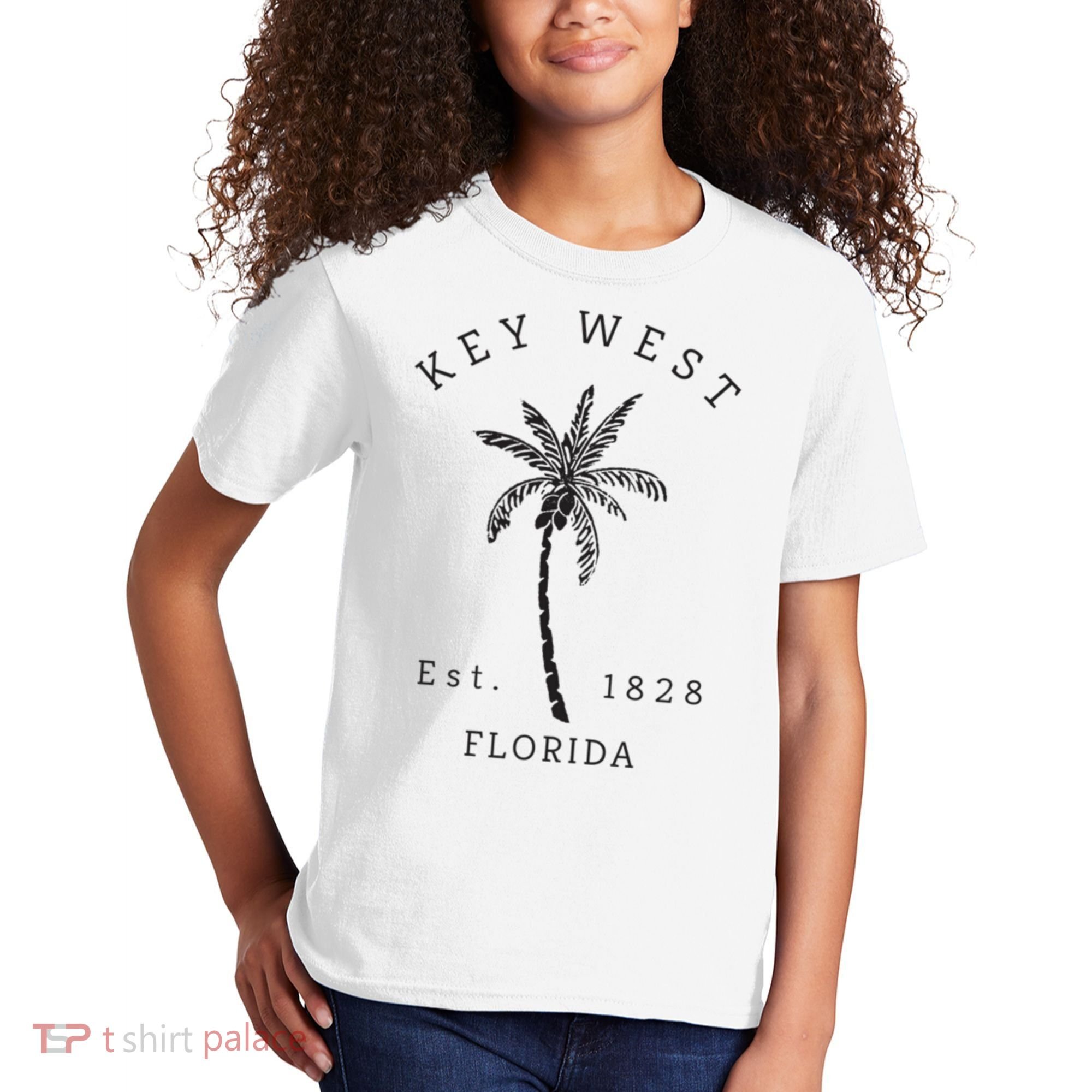 Retro Cool Key West Florida Palm Tree Novelty Kids T-Shirt
