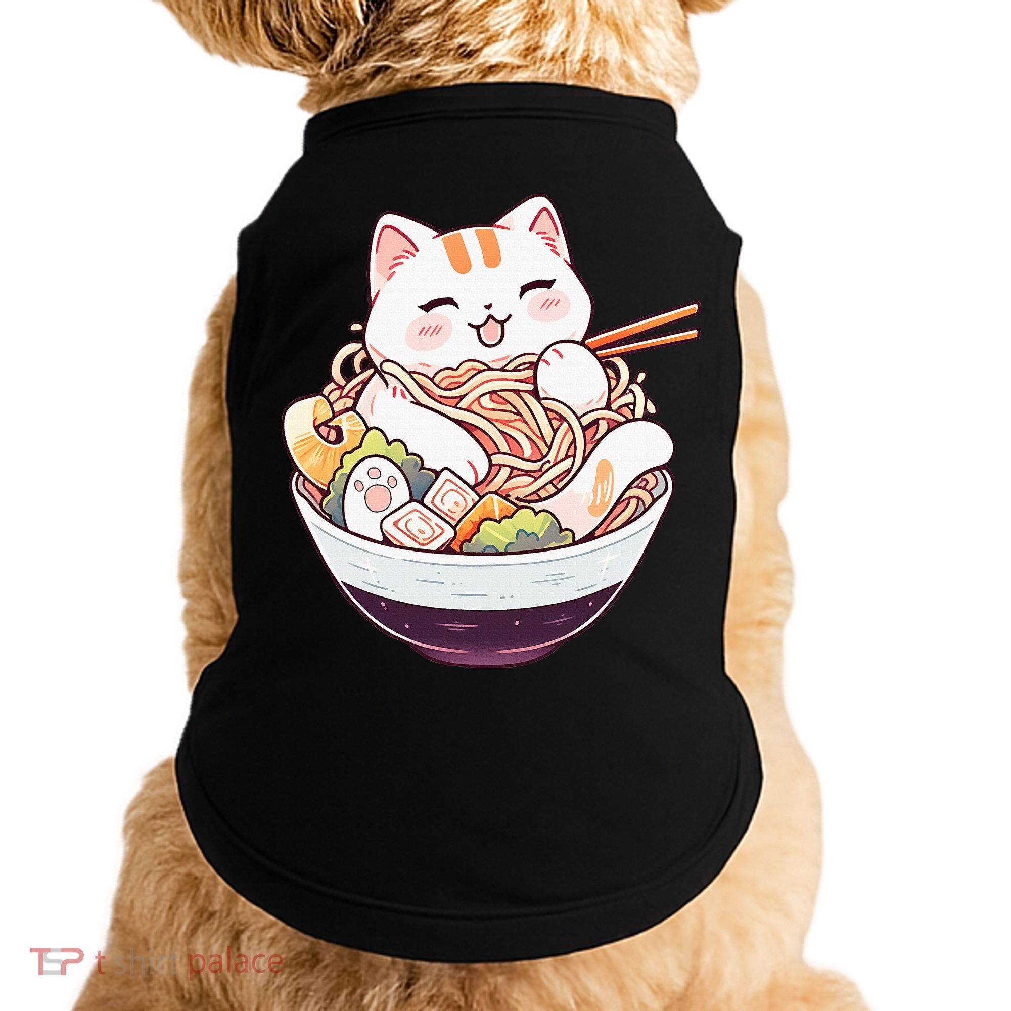 Ra Cat Kawaii Neko Cute Anime Doggie Tank