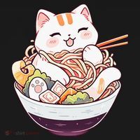 Ra Cat Kawaii Neko Cute Anime Doggie Tank thumb 4