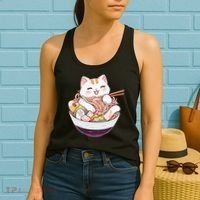 Ra Cat Kawaii Neko Cute Anime Women's Tank Top thumb 2