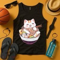 Ra Cat Kawaii Neko Cute Anime Tank Top thumb 4