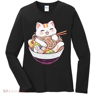 Ra Cat Kawaii Neko Cute Anime Women's Long Sleeve Shirt