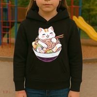Ra Cat Kawaii Neko Cute Anime Kids Hoodie thumb 3
